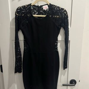 Parker black lace dress